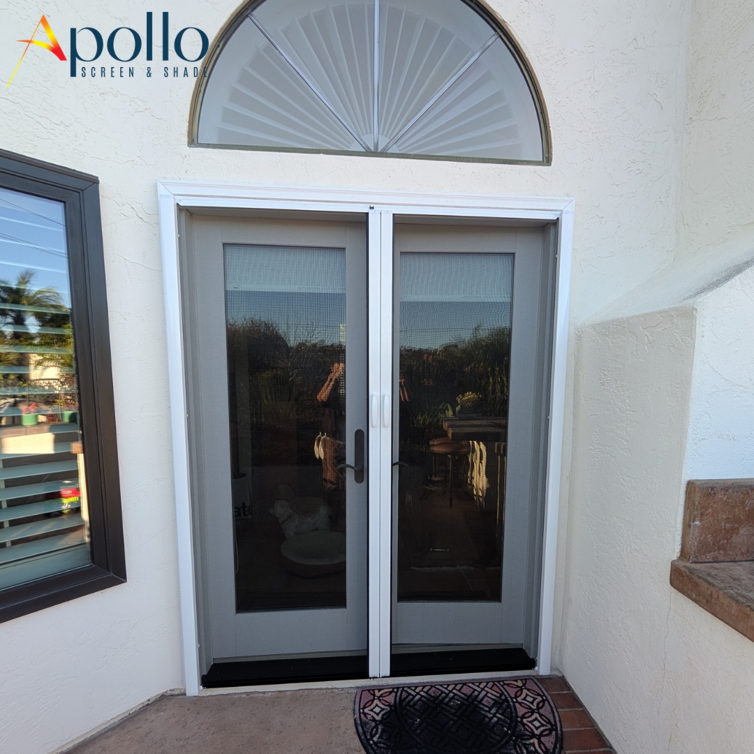 Apollo French Door Retractable Screen With Magnetic Center Lock.